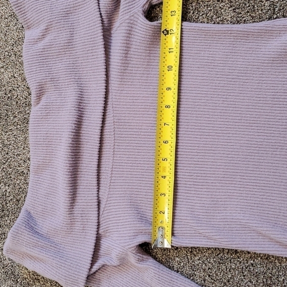 NWT Free Peple Off Shoulder Long Sleeve Tee Purple Smoke top sweater - Picture 7 of 9
